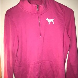 Pink haft zip jacket